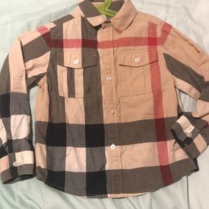 Authentic kids checkered Burberry print